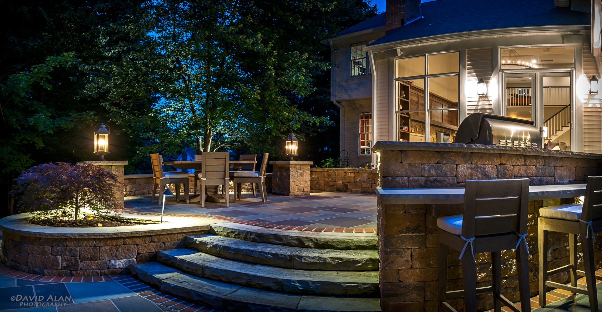 Patio Landscape Build in Cleveland Area by H&M Landscaping Company