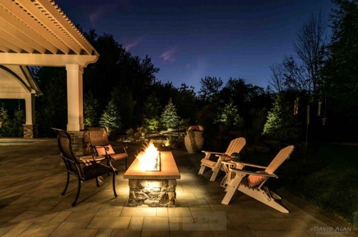Cleveland Area Landscaping Fireplace Installation for Backyards in Northeast Ohio