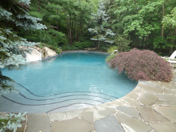 Cleveland Custom Fiberglass Pools Installed by H&M Landscaping