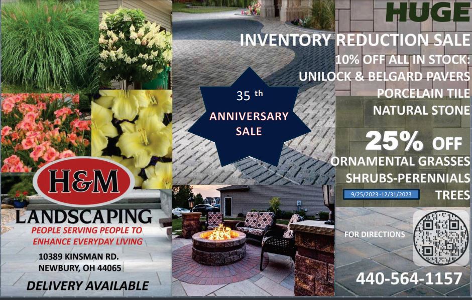 Cleveland Area Landscaping Company Fall Inventory Reduction Sale
