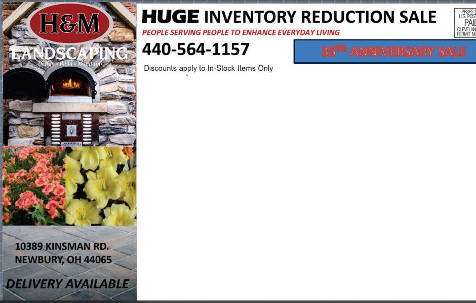 Cleveland Landscaping Company Fall Inventory Reduction Sale