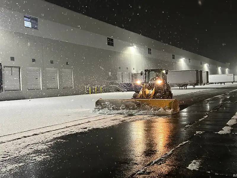 industrial warehouse lot snow removal